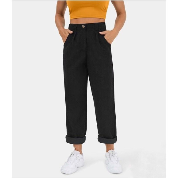 Halara Pants - Halara Corduroy Black Casual Pants Size M Medium NWT